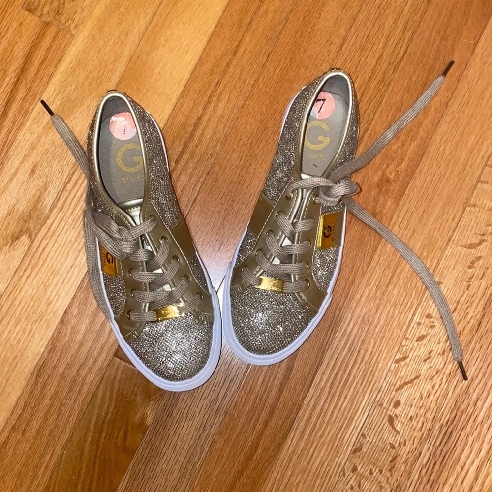 GUESS G by Guess Gold Glitter Sparkly Sneakers